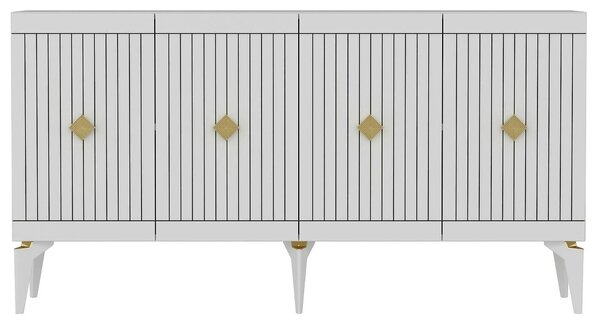 Comoda MIDAS, alb, PAL melaminat, 150x40x79 cm
