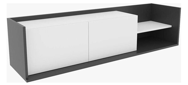 Comoda TV KROG, gri antracit/alb, PAL melaminat, 160x35x37 cm