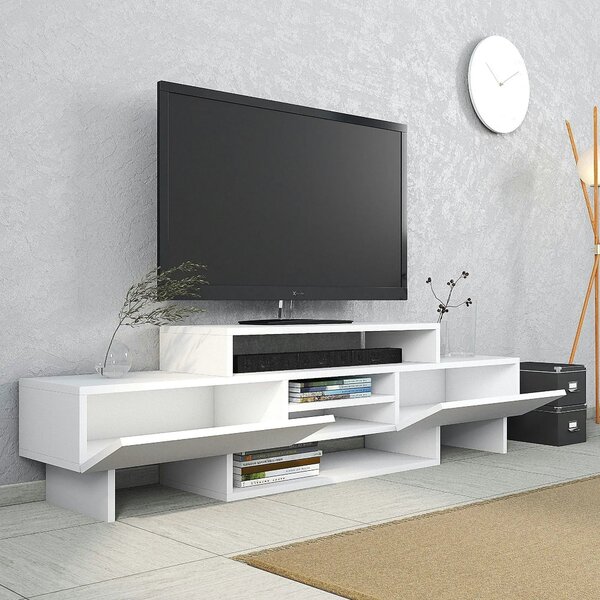Comoda TV, alb, PAL melaminat, 160x30x49 cm