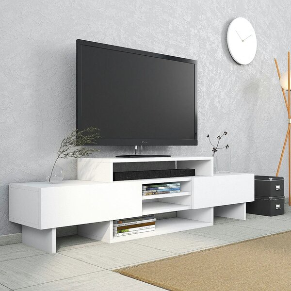 Comoda TV, alb, PAL melaminat, 160x30x49 cm