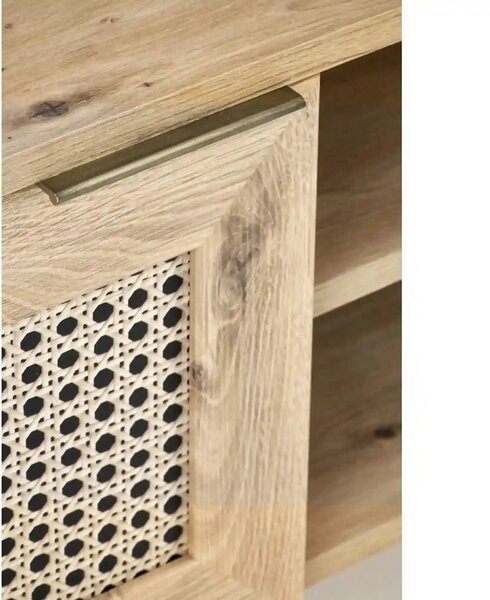 Comoda TV BORNEO, stejar artisan, PAL laminat, 150x40x45 cm