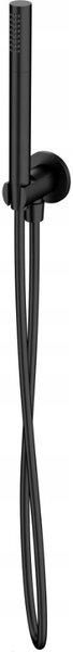 Cersanit Crea, baterie de baie ascunsă cu set de mână punct, negru mat, S952-042