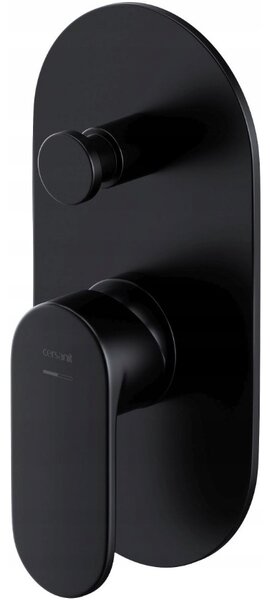 Cersanit Crea, baterie de baie ascunsă cu set de mână punct, negru mat, S952-042