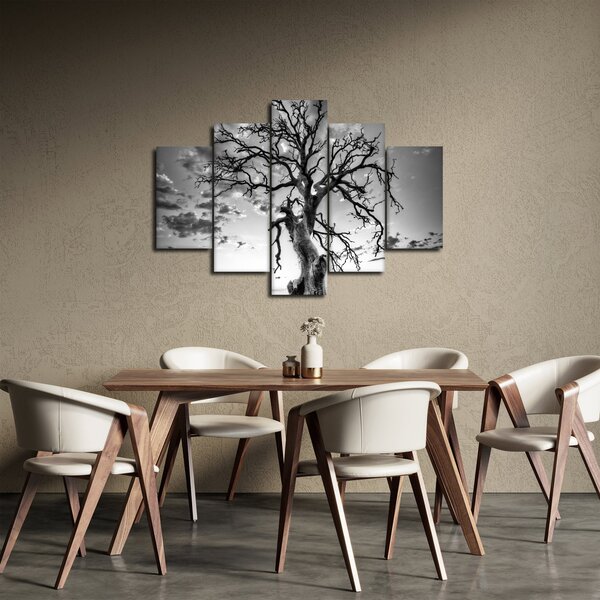 Tablou - Copacul, alb-negru (150x105 cm)