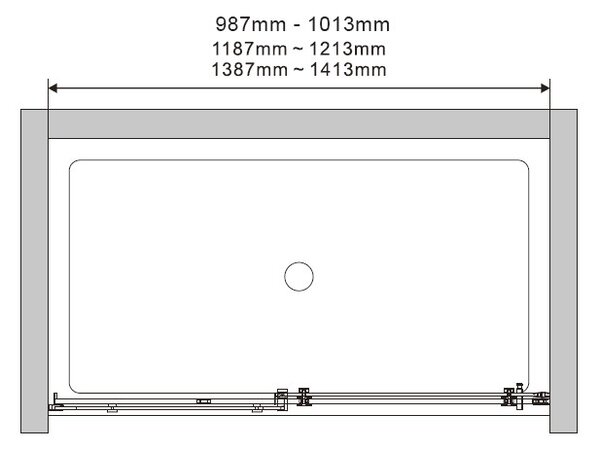 Cabina de dus Fluminia, Panda black, 120 x 90, cu usa culisanta si perete lateral fix, negru