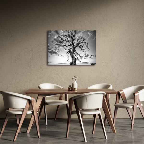 Tablou - Copacul, alb-negru (70x50 cm)