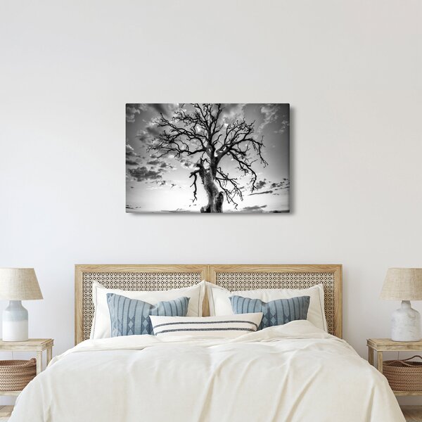 Tablou - Copacul, alb-negru (90x60 cm)
