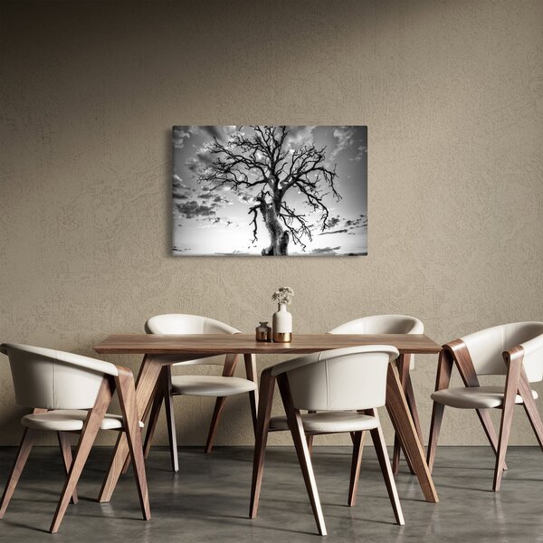 Tablou - Copacul, alb-negru (90x60 cm)