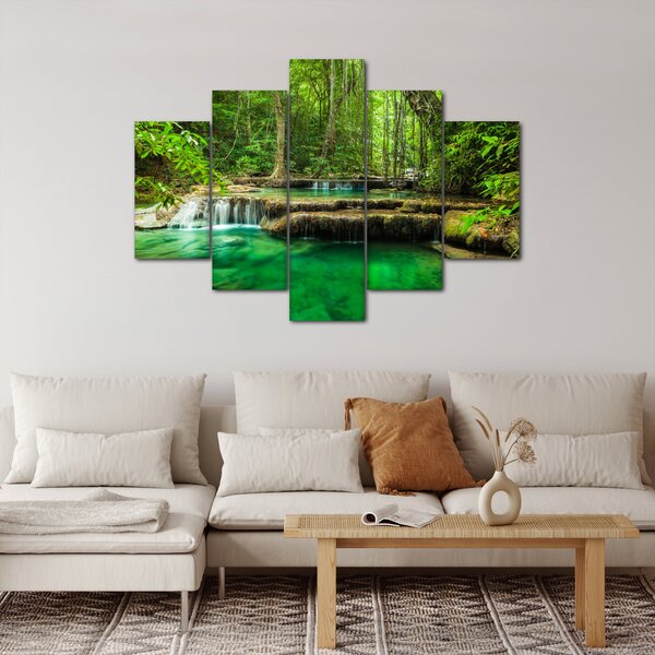 Tablou - Cascada Erawan din Kanchanaburi, Thailanda (150x105 cm)