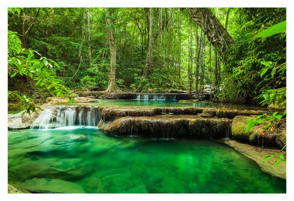 Tablou - Cascada Erawan din Kanchanaburi, Thailanda (90x60 cm)