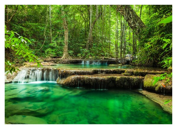 Tablou - Cascada Erawan din Kanchanaburi, Thailanda (70x50 cm)