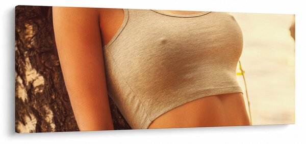 Tablou - Femeia lângă pom (120x50 cm)