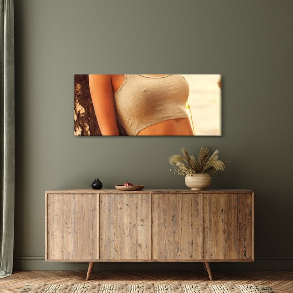 Tablou - Femeia lângă pom (120x50 cm)