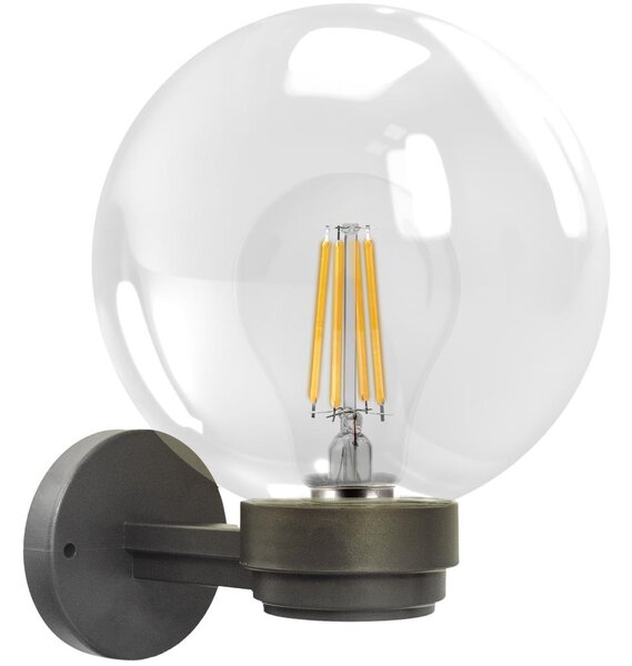 Brilagi - Aplica de perete pentru exterior HARBOR 1xE27/40W/230V IP33 antracit cu sticlă transparentă