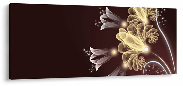 Tablou - Flori strălucitoare (120x50 cm)