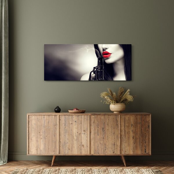 Tablou - Femeia misterioasă (120x50 cm)