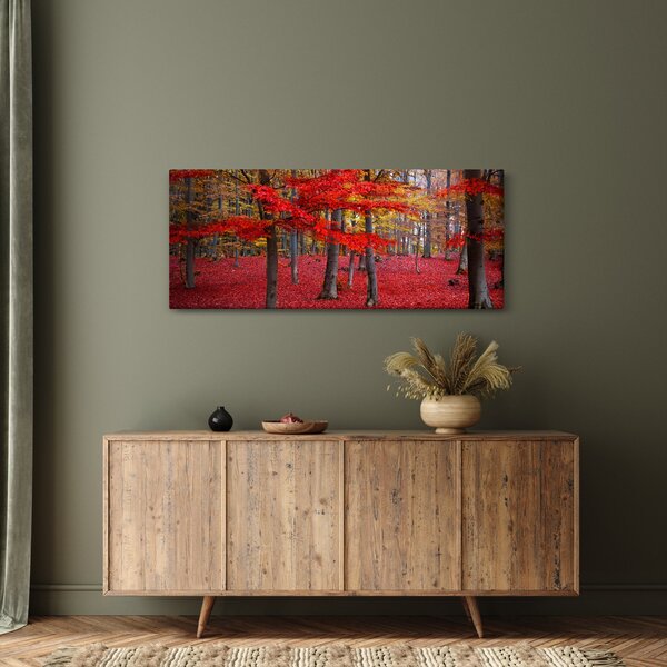 Tablou - Pădurea roșie (120x50 cm)