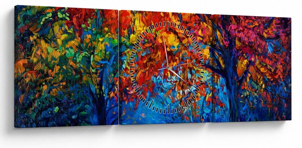 Tablou cu pictura naturii (cu ceas) (90x30 cm)