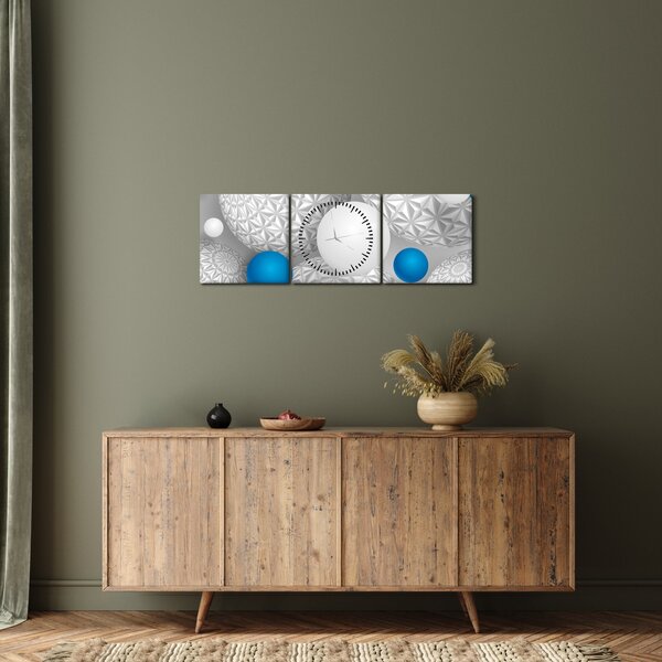 Tablou cu motiv 3D (cu ceas) (90x30 cm)