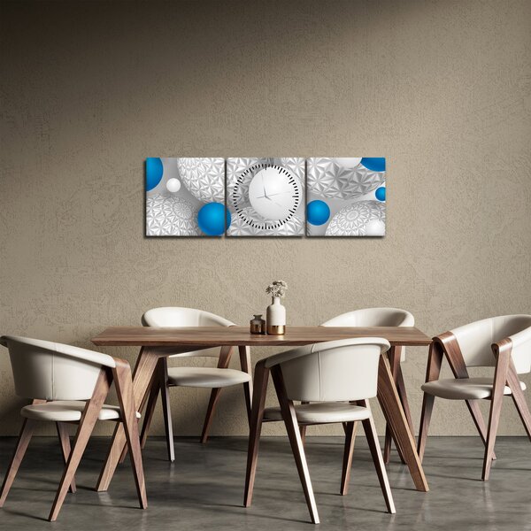 Tablou cu motiv 3D (cu ceas) (90x30 cm)