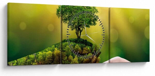 Tablou - Mama natura (cu ceas) (90x30 cm)