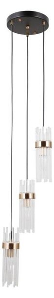 ITALUX PND-40760-3-BK-HBR - Lustru pe cablu TARASO 3xE14/40W/230V negru/auriu