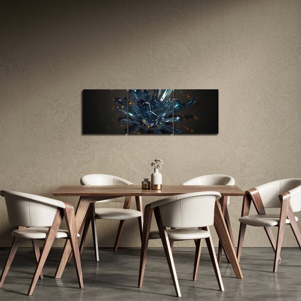 Tablou cu cristale (cu ceas) (90x30 cm)