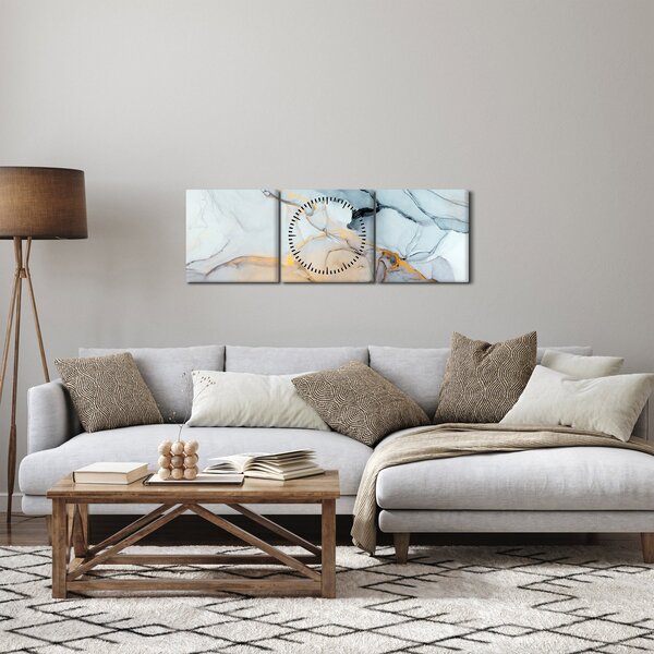 Tablou - Marmura (cu ceas) (90x30 cm)