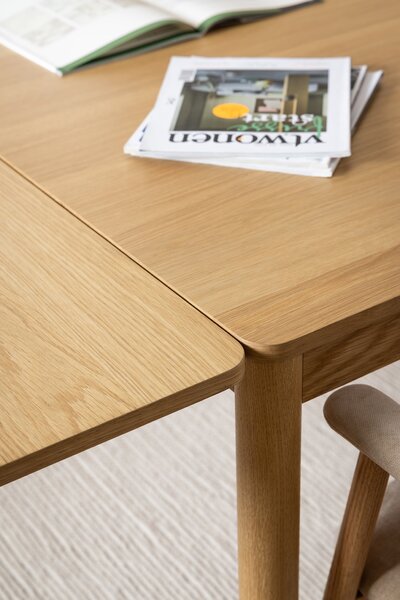 MAZZONI EXPORT PACIFIC Stejar Natural 200x100 cm (+2 extensii de 50 cm) – MASĂ DIN LEMN ÎN STIL BOHO/SCANDINAV EXTENSIBILĂ PÂNĂ LA 300 cm!