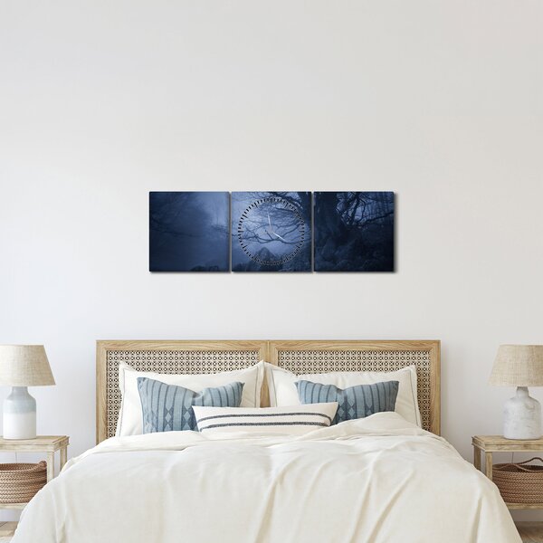 Tabloul pădurii întunecate (cu ceas) (90x30 cm)