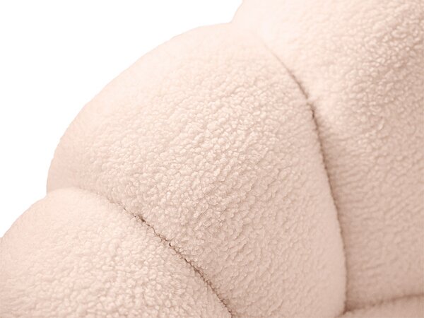 Scaun de design rotativ BLOOM cu taburet, roz deschis