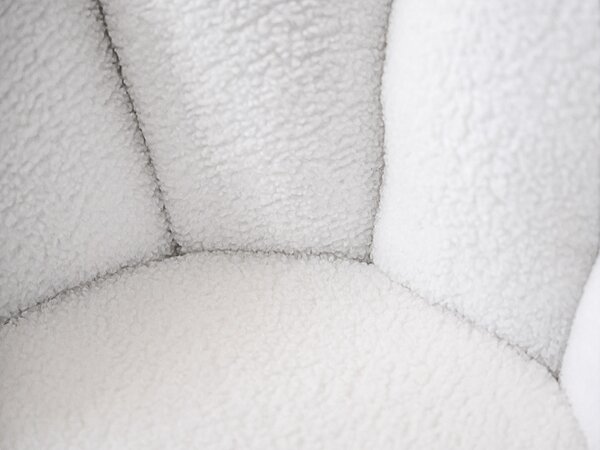 Fotoliu design rotativ BLOOM cu taburet, alb