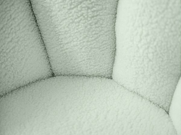 Fotoliu de design rotativ BLOOM cu taburet, verde deschis