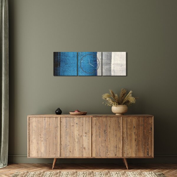 Tablou Abstracție (cu ceas) (90x30 cm)