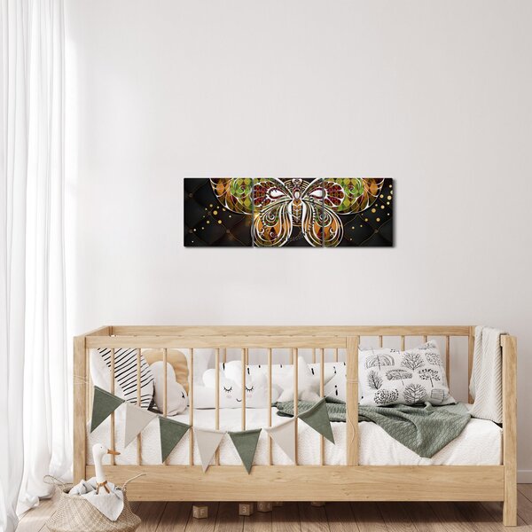 Tablou - Fluture magic (cu ceas) (90x30 cm)