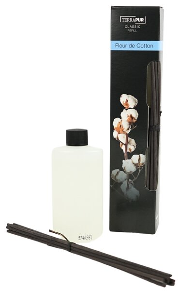 Difuzor de aroma cu betisoare TERRAPUR FLEUR DE COTTON 90 ml