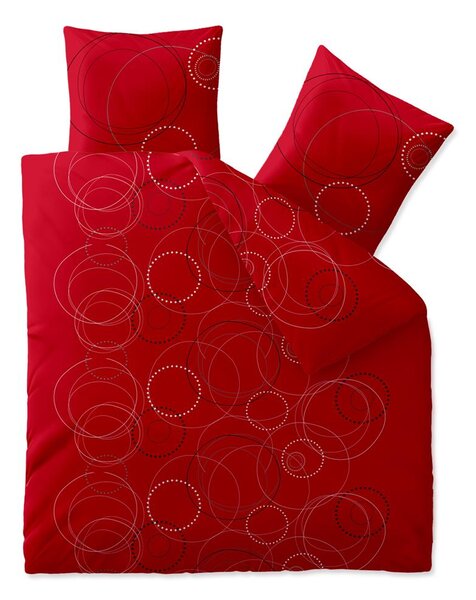Lenjerie de pat din bumbac Renforce CHARA rosu Dimensiune lenjerie de pat: 2 buc 80 x 80 cm | 200 x 200 cm