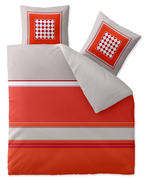 Lenjerie de pat din bumbac Renforce TABITA rosie Dimensiune lenjerie de pat: 2 buc 80 x 80 cm | 200 x 200 cm