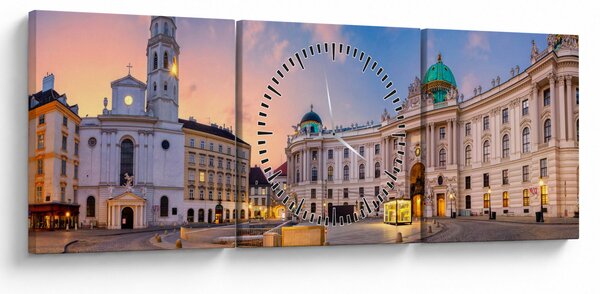 Tablou - Austria, Viena (cu ceas) (90x30 cm)