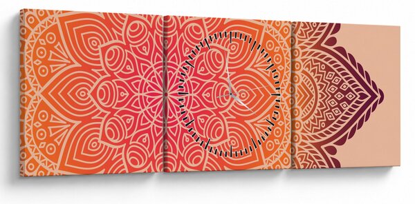 Tablou - Mandala artă (cu ceas) (90x30 cm)