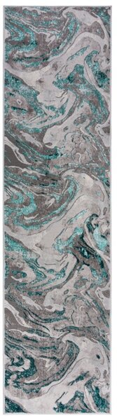 Covor traversă Marbled VERDE SMARALD 60X230 cm, Flair Rugs