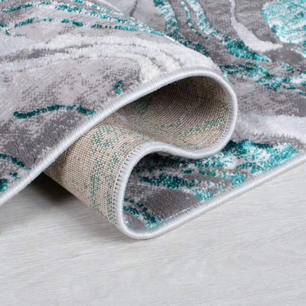 Covor traversă Marbled VERDE SMARALD 60X230 cm, Flair Rugs