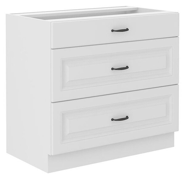 Dulap inferior de bucătărie cu sertare Vintageline 80 D 3S BB (Alb) . 1103343