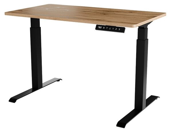 Masă PC cu Înălțime reglabilă electric Fega 121 (Stejar wotan + Negru) . 1103353