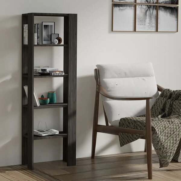 Biblioteca Polly culoare antracit 160cm