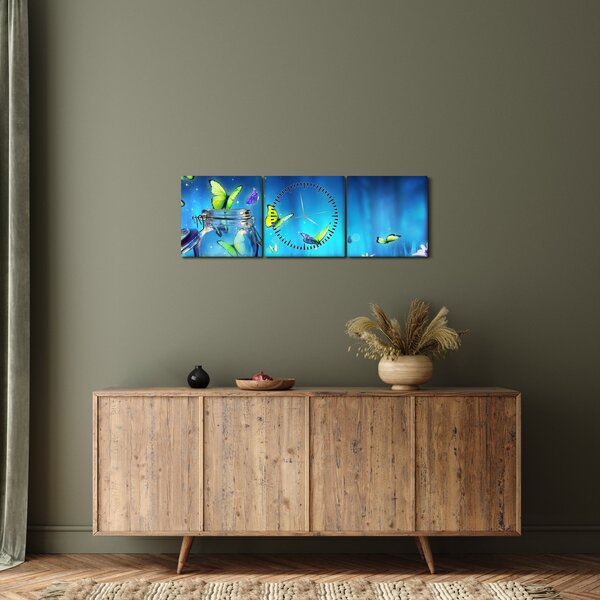 Tablou - Libertate (cu ceas) (90x30 cm)