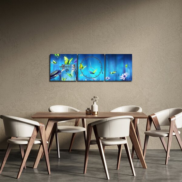 Tablou - Libertate (cu ceas) (90x30 cm)