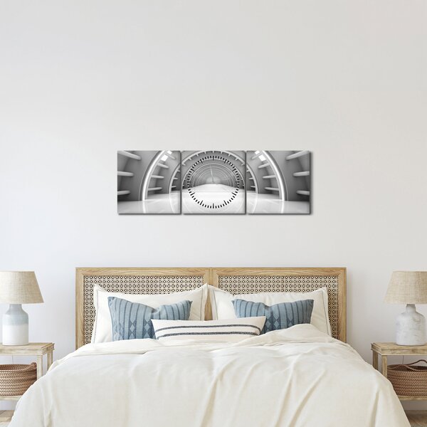Tablou - Pasaj 3D (cu ceas) (90x30 cm)