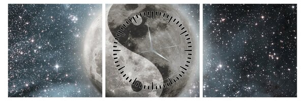 Tablou - Echilibrul cosmic (cu ceas) (90x30 cm)