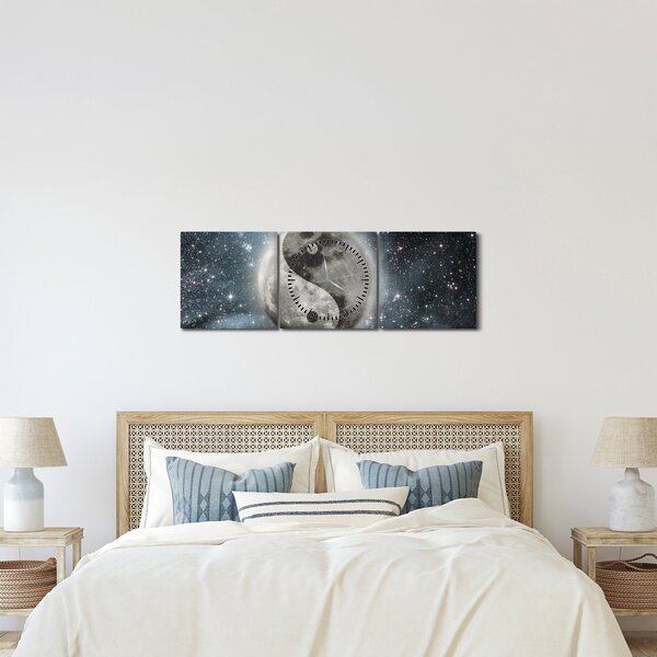 Tablou - Echilibrul cosmic (cu ceas) (90x30 cm)